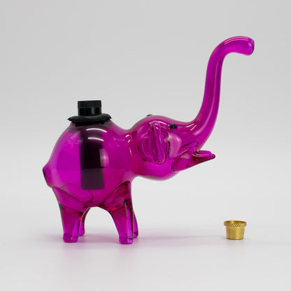ELLIE THE ELEPHANT GLASS MINI BONG - HOT PINK The Bong Shop