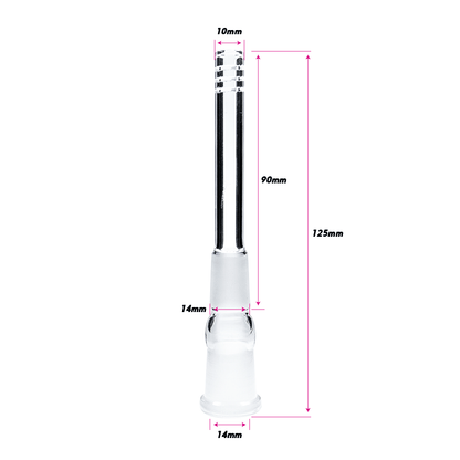 8CM GLASS SLIDER DIFFUSER STEM - 14MM The Bong Shop
