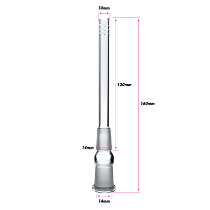 12CM GLASS SLIDER DIFFUSER STEM - 14MM The Bong Shop