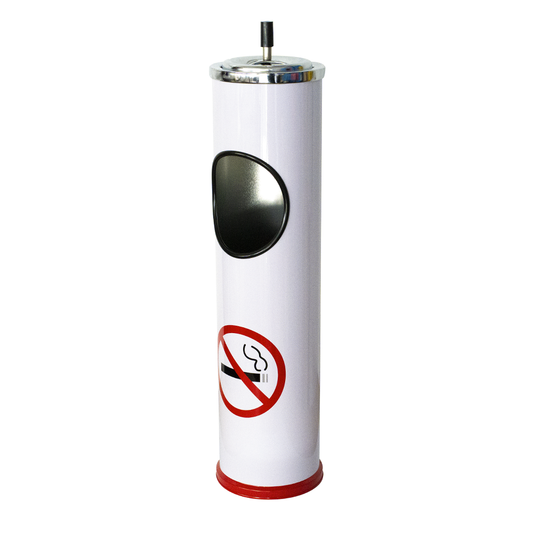 ASHTRAY - 60CM NO SMOKING SYMBOL WHITE The Bong Shop