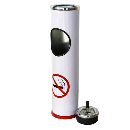 ASHTRAY - 60CM NO SMOKING SYMBOL WHITE The Bong Shop