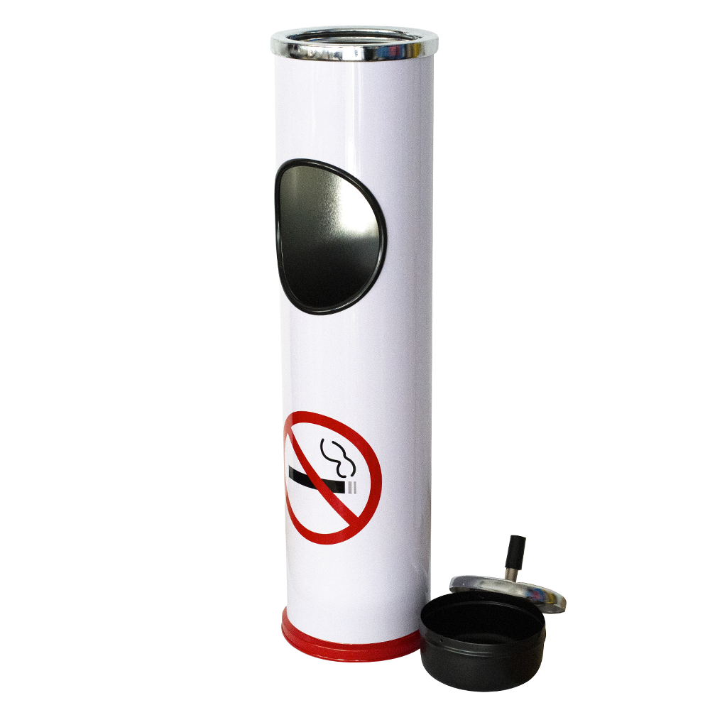 ASHTRAY - 60CM NO SMOKING SYMBOL WHITE The Bong Shop