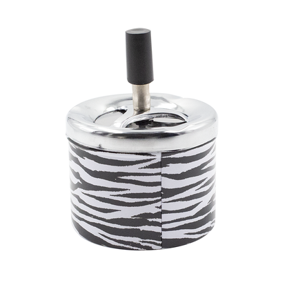 ASHTRAY - ZEBRA PRINT SPINNING TRAY 9.3CM The Bong Shop