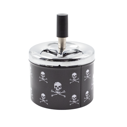 PUSH SPIN ASHTRAY - JOLLY ROGER The Bong Shop
