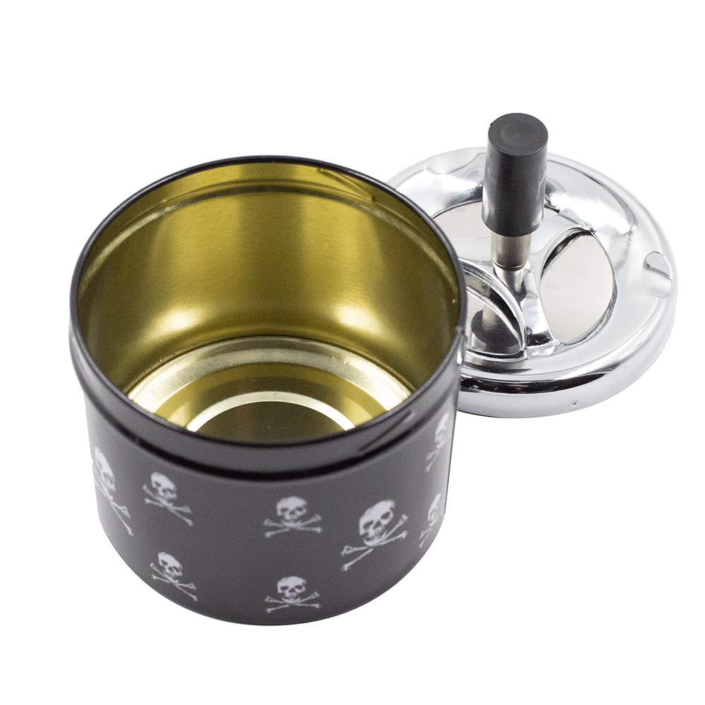 PUSH SPIN ASHTRAY - JOLLY ROGER The Bong Shop