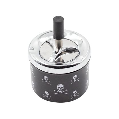 PUSH SPIN ASHTRAY - JOLLY ROGER The Bong Shop