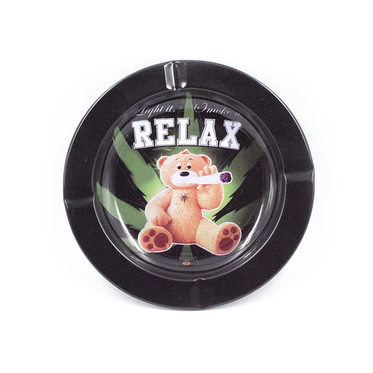 ASHTRAY - METAL RELAX SMOKING BEAR The Bong Shop