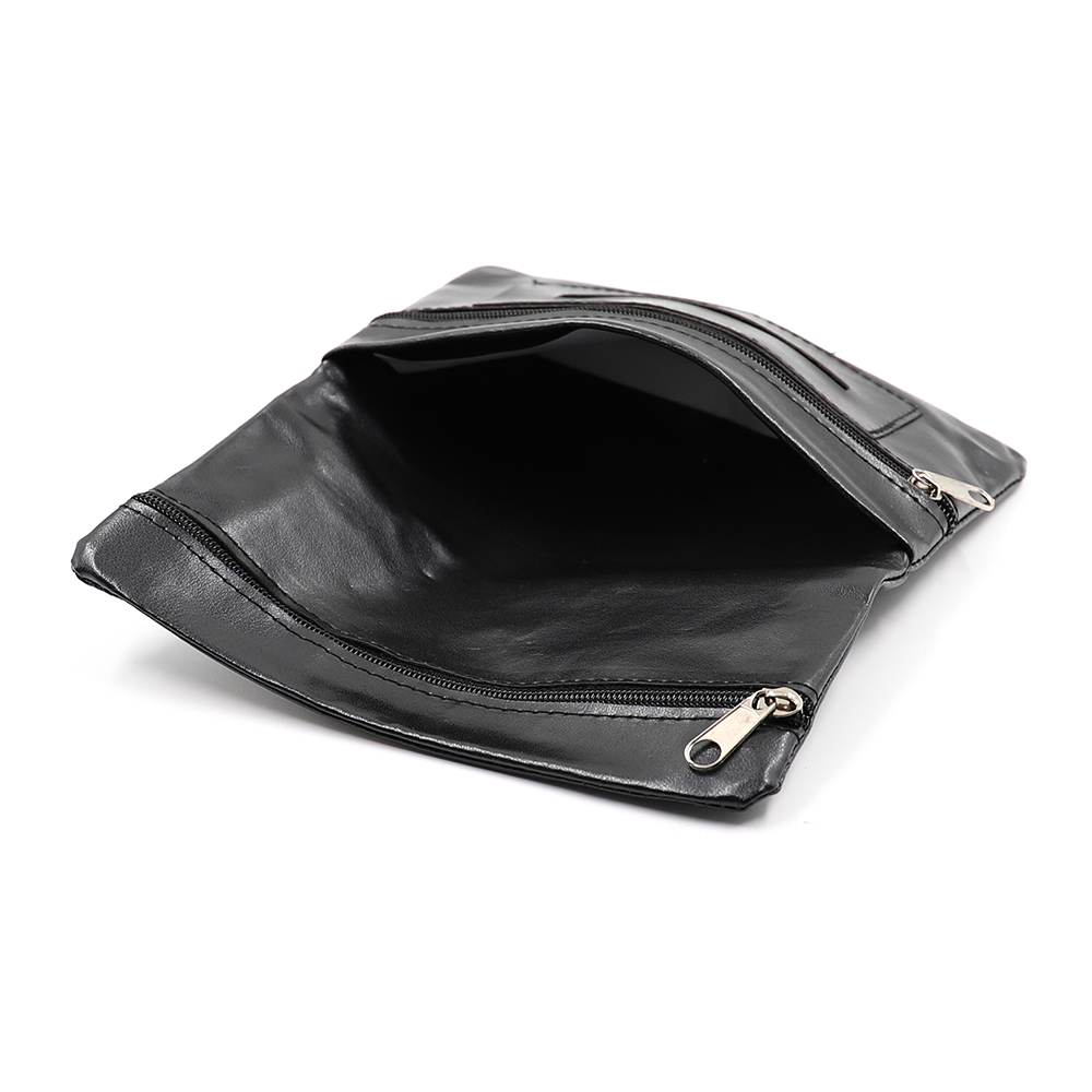 Tobacco Pouch Wallet (Double Zipped) - Black The Bong Shop