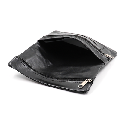 Tobacco Pouch Wallet (Double Zipped) - Black The Bong Shop