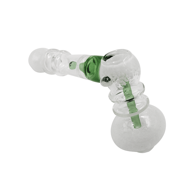 Snowy On Green - Glass Hammer Pipe The Bong Shop