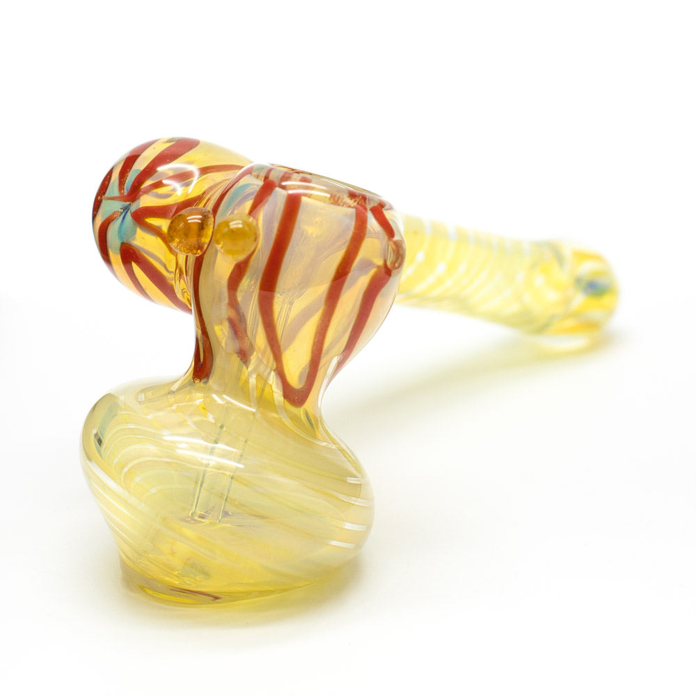 WATERFALL - SIDE STEM CLEAR GLASS HAMMER PIPE Waterfall