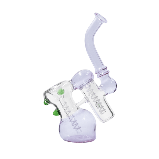 AMETHYST DOUBLE CHAMBER GLASS BUBBLER The Bong Shop