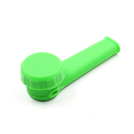 PIPE - SILICONE WITH CAP GREEN The Bong Shop