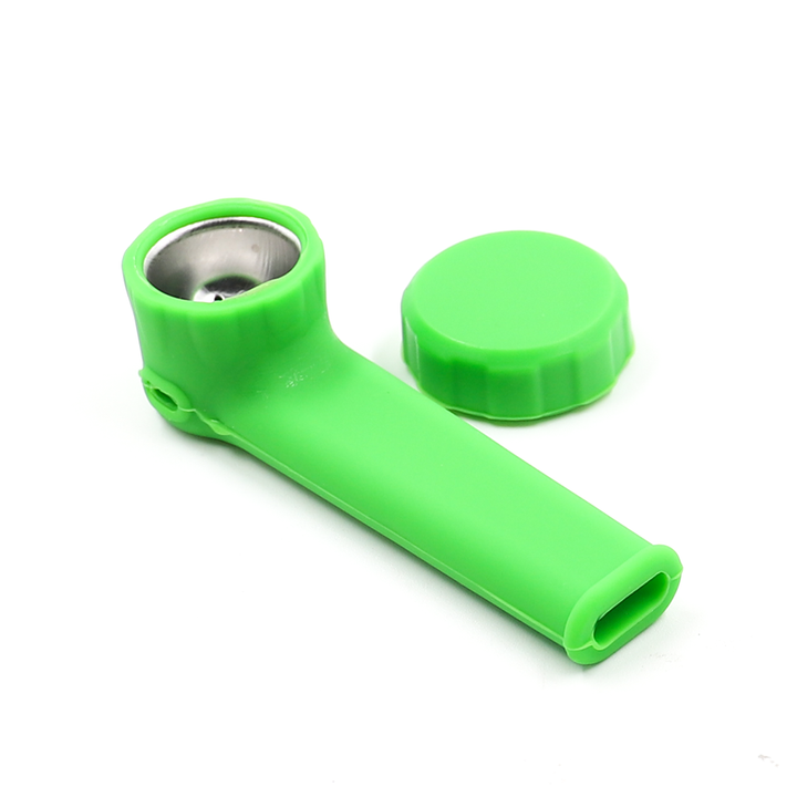PIPE - SILICONE WITH CAP GREEN The Bong Shop
