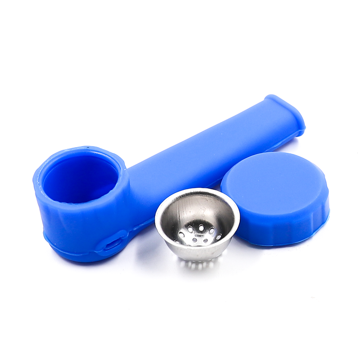 PIPE - SILICONE WITH CAP DARK BLUE The Bong Shop