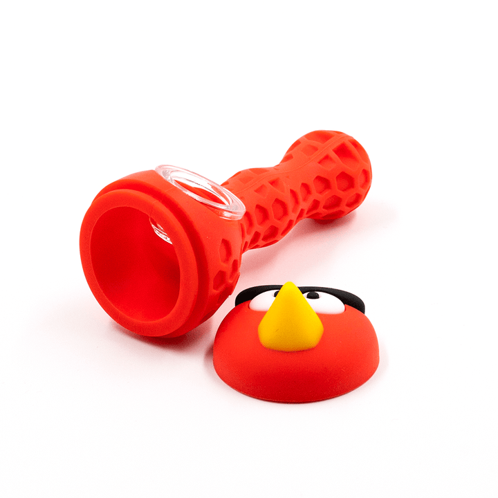 PIPE- SILICONE MAD RED BIRD The Bong Shop