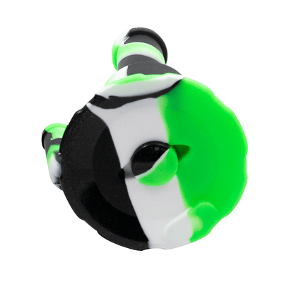 Short Stack Silicone Bong - Black White Green Planet X