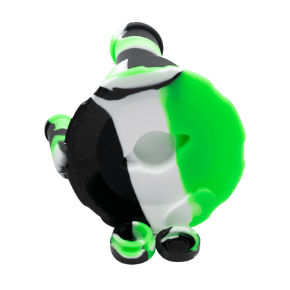 Short Stack Silicone Bong - Black White Green Planet X