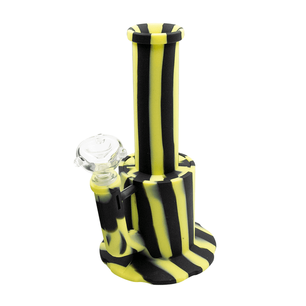 Short Stack Silicone Bong - Black & Yellow Planet X