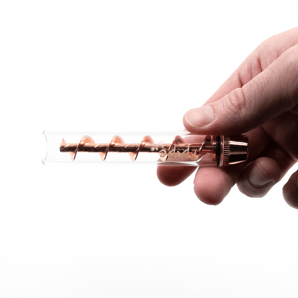PIPE- GLASS TWIST PIPE - ROSE GOLD Puffco