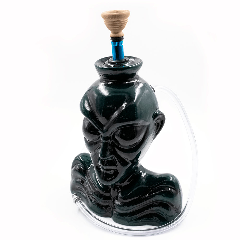 Alien Ceramic Hose Bong - Dark Green The Bong Shop