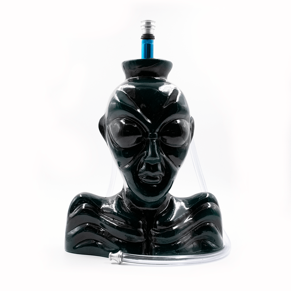 Alien Ceramic Hose Bong - Dark Green The Bong Shop
