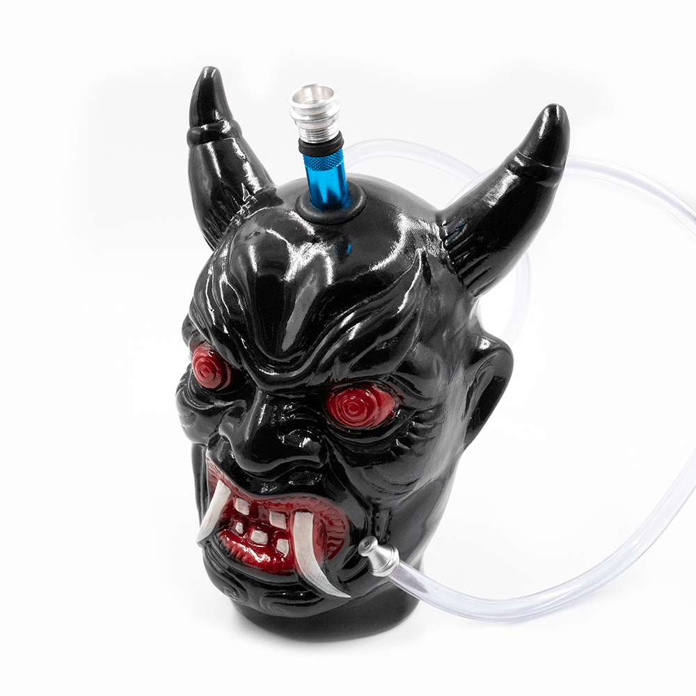DEMON HEAD - CERAMIC HOOKAH BONG WITH 2 HOSES - 24CM – The Bong Shop