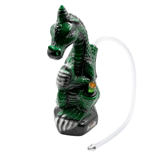 Dragon Ceramic Hose Bong - Green The Bong Shop