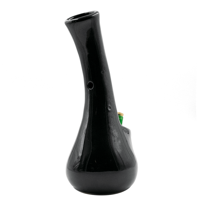 Curved Beaker Ceramic Bong - Black The Bong Shop