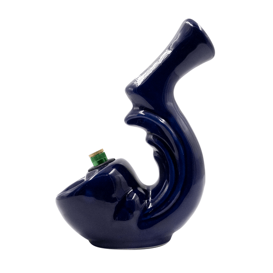 Sherlock Gripper Ceramic Bong - Blue The Bong Shop