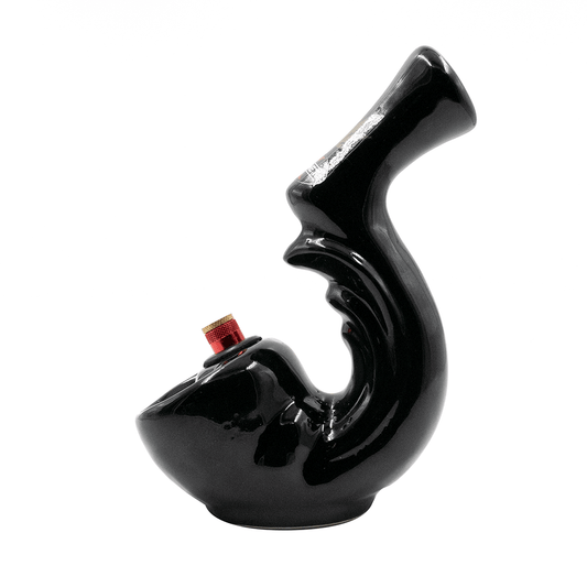 Sherlock Gripper Ceramic Bong - Black The Bong Shop