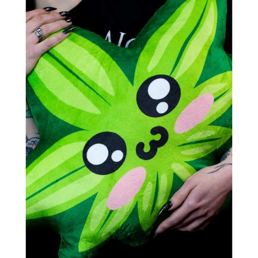 Cute Kawaii Weed Leaf Cushion Wake 'n' Bake