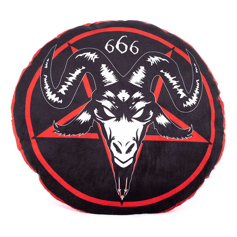 PILLOW - SATANIC 666 ROUND 60cm WAKE N BAKE Wake 'n' Bake