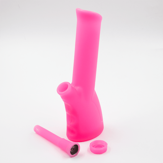 Gripper Glow Silicone Bong - Pink Planet X
