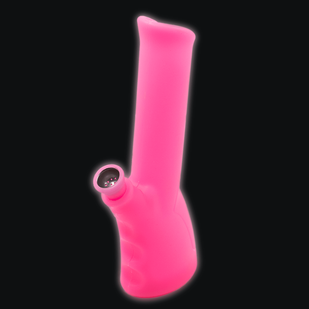 Gripper Glow Silicone Bong - Pink Planet X