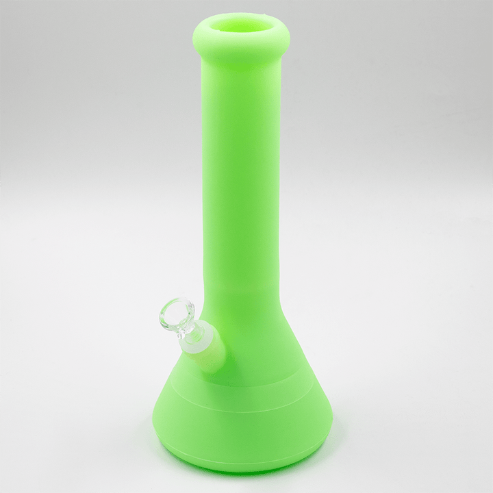 Tall Beaker Glow Silicone Bong- Green Planet X