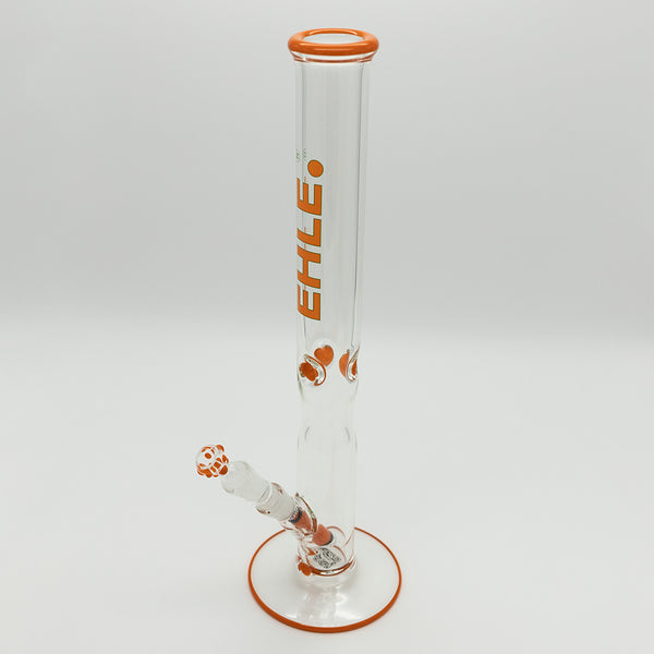 EHLE - Large Ice Cylinder Glass Bong - Orange EHLE