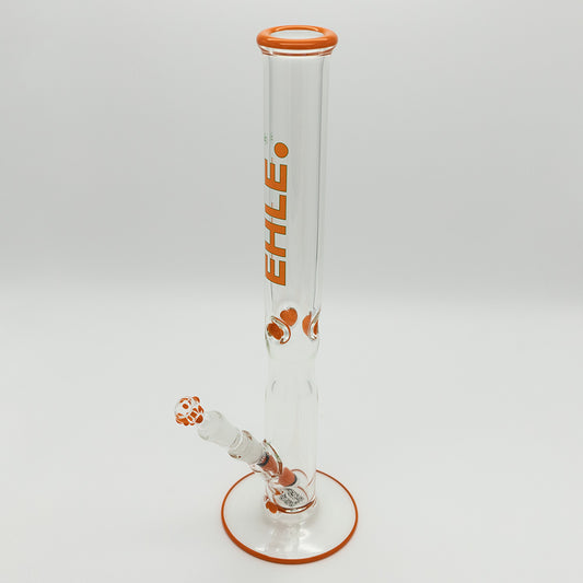 EHLE - Large Ice Cylinder Glass Bong - Orange EHLE