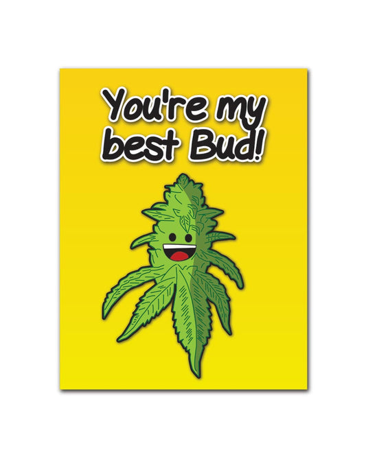 GREETING CARD - BEST BUDS YELLOW WAKE N BAKE Wake 'n' Bake