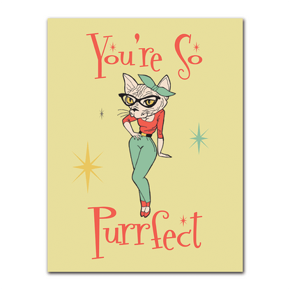 WAKE 'N' BAKE | YOU'RE SO PURRFECT GREETING CARD Wake 'n' Bake