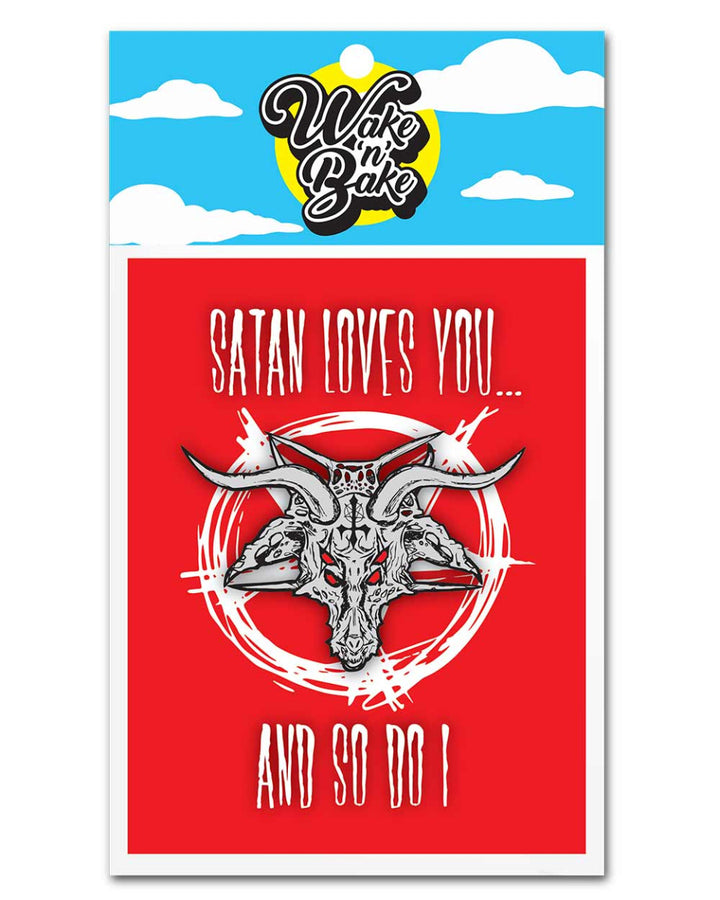 GREETING CARD - SATAN LOVES YOU WAKE N BAKE Wake 'n' Bake