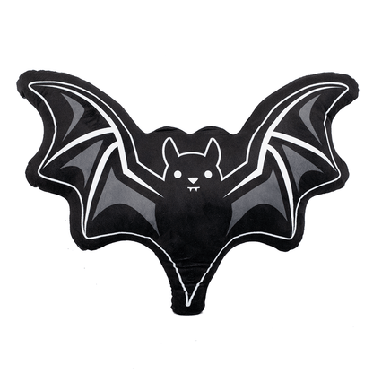 PILLOW - CUTE BAT 60CM BLACK WAKE N BAKE Wake 'n' Bake