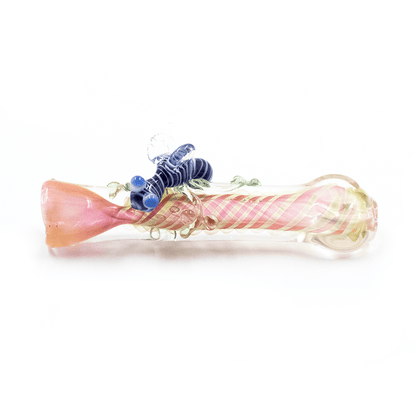 GLASS PIPE- INSECT ON BRANCH BROWN/GREEN #25 The Bong Shop