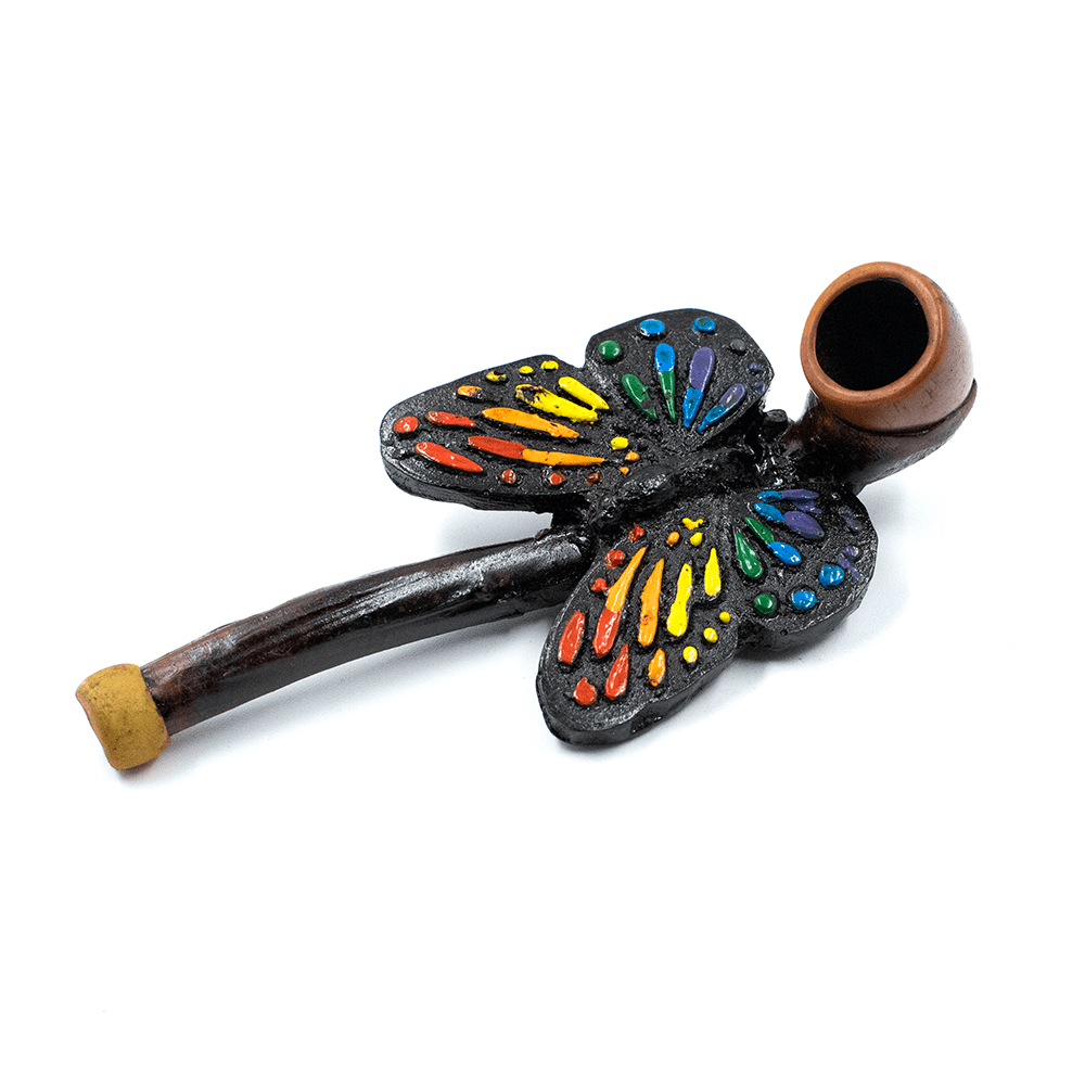 PIPE - RAINBOW BUTTERFLY HAND CRAFTED 12cm The Bong Shop