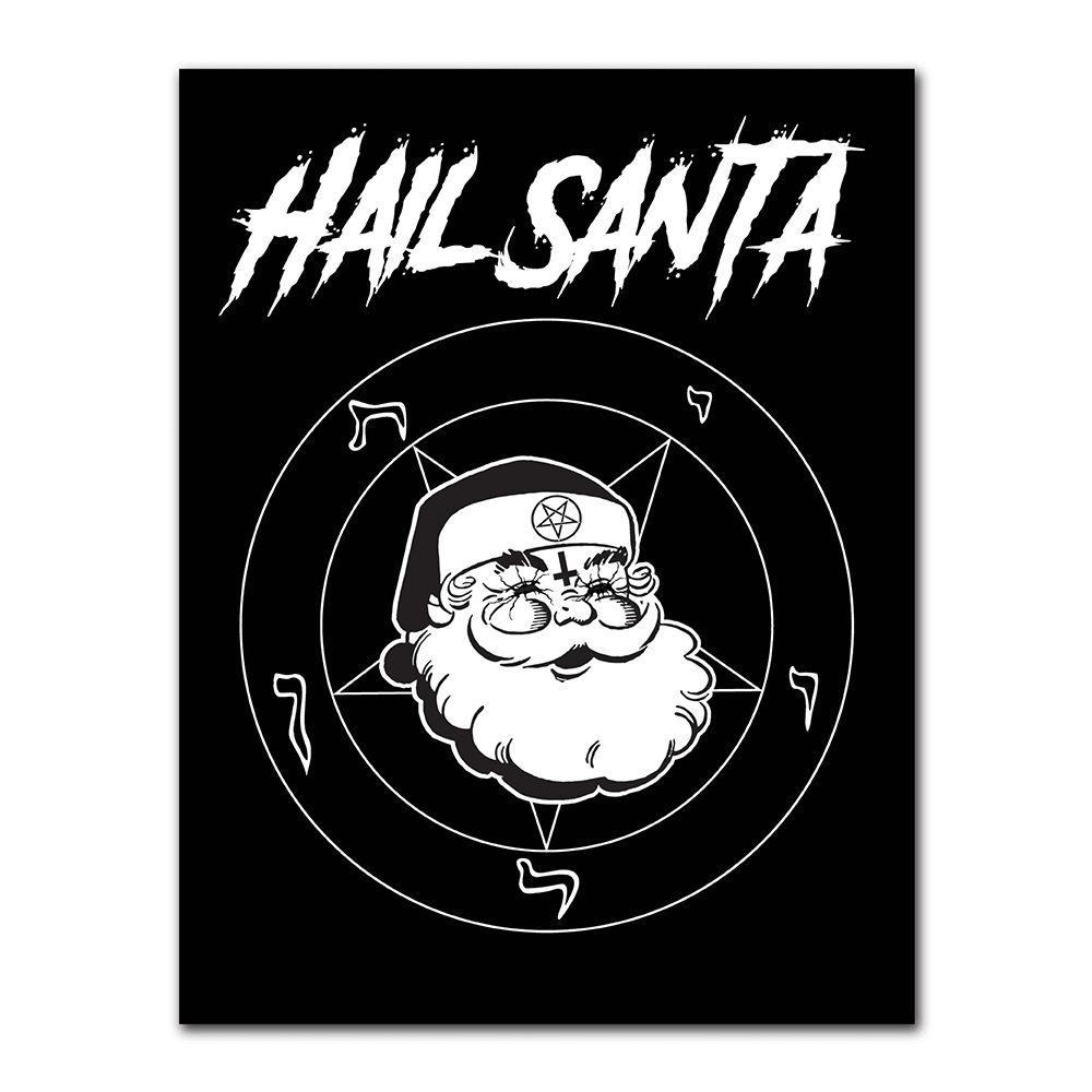 WAKE 'N' BAKE | HAIL SANTA PENTAGRAM XMAS GREETING CARD Wake 'n' Bake
