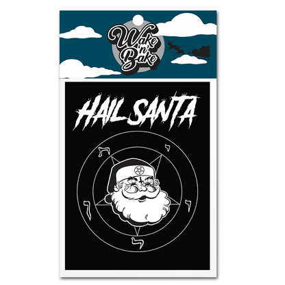 WAKE 'N' BAKE | HAIL SANTA PENTAGRAM XMAS GREETING CARD Wake 'n' Bake
