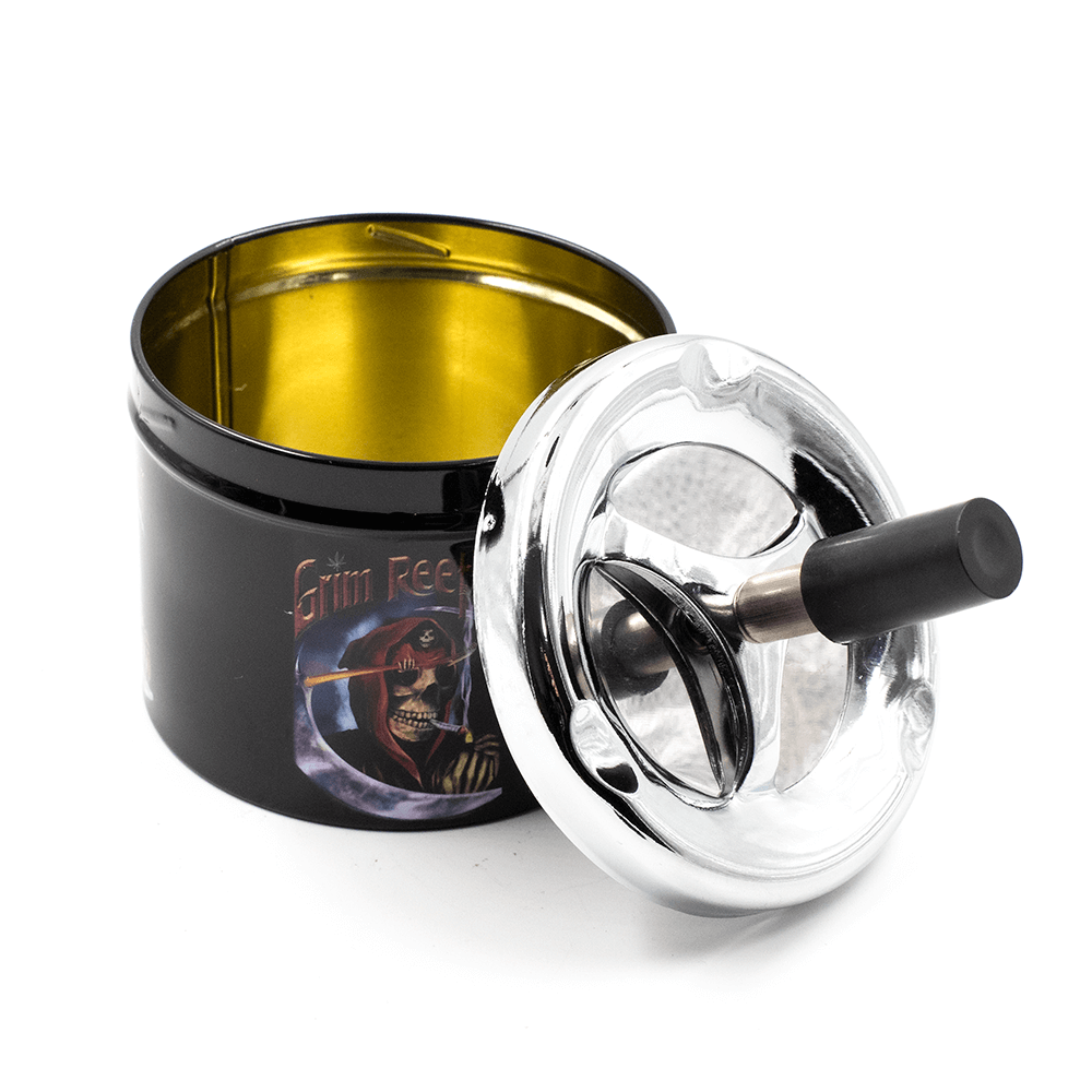 PUSH SPIN ASHTRAY - GRIM REAPER The Bong Shop