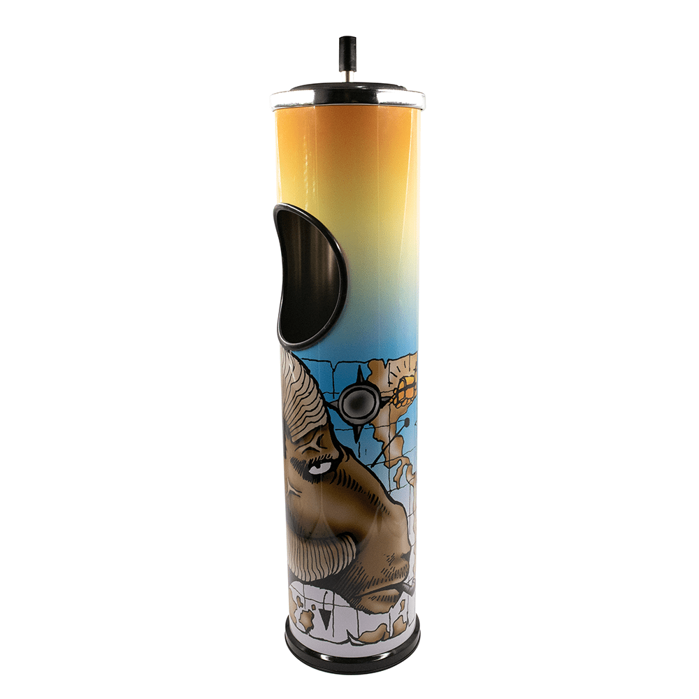TRASH CAN / ASHTRAY - SMOKING GOAT BLACK BASE 60CM The Bong Shop
