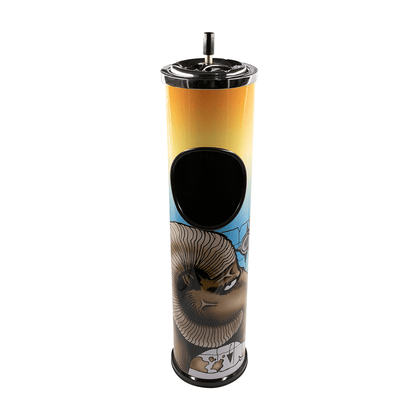 TRASH CAN / ASHTRAY - SMOKING GOAT BLACK BASE 60CM The Bong Shop
