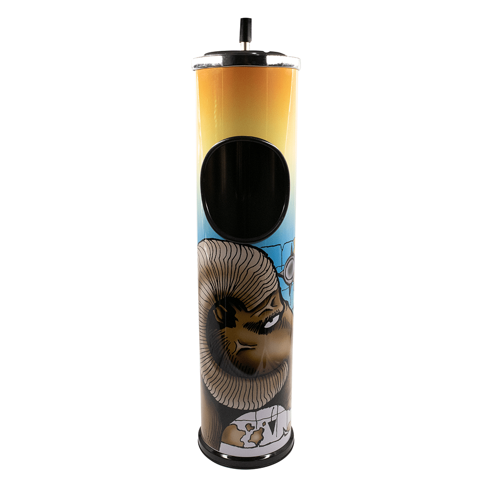 TRASH CAN / ASHTRAY - SMOKING GOAT BLACK BASE 60CM The Bong Shop